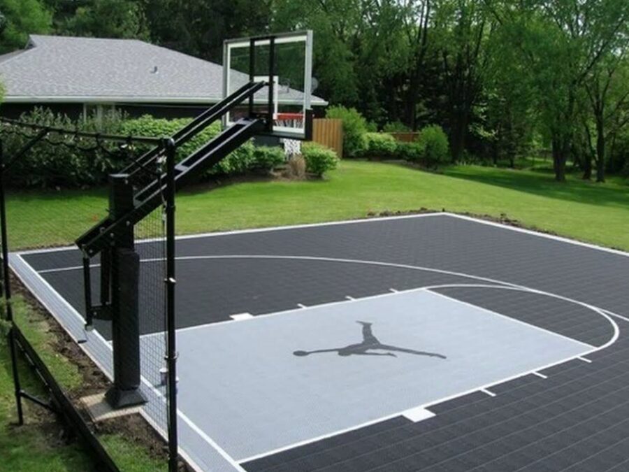 VersaCourt basketball installation