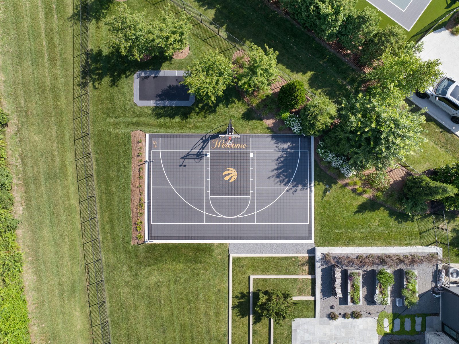 Professional basketball court