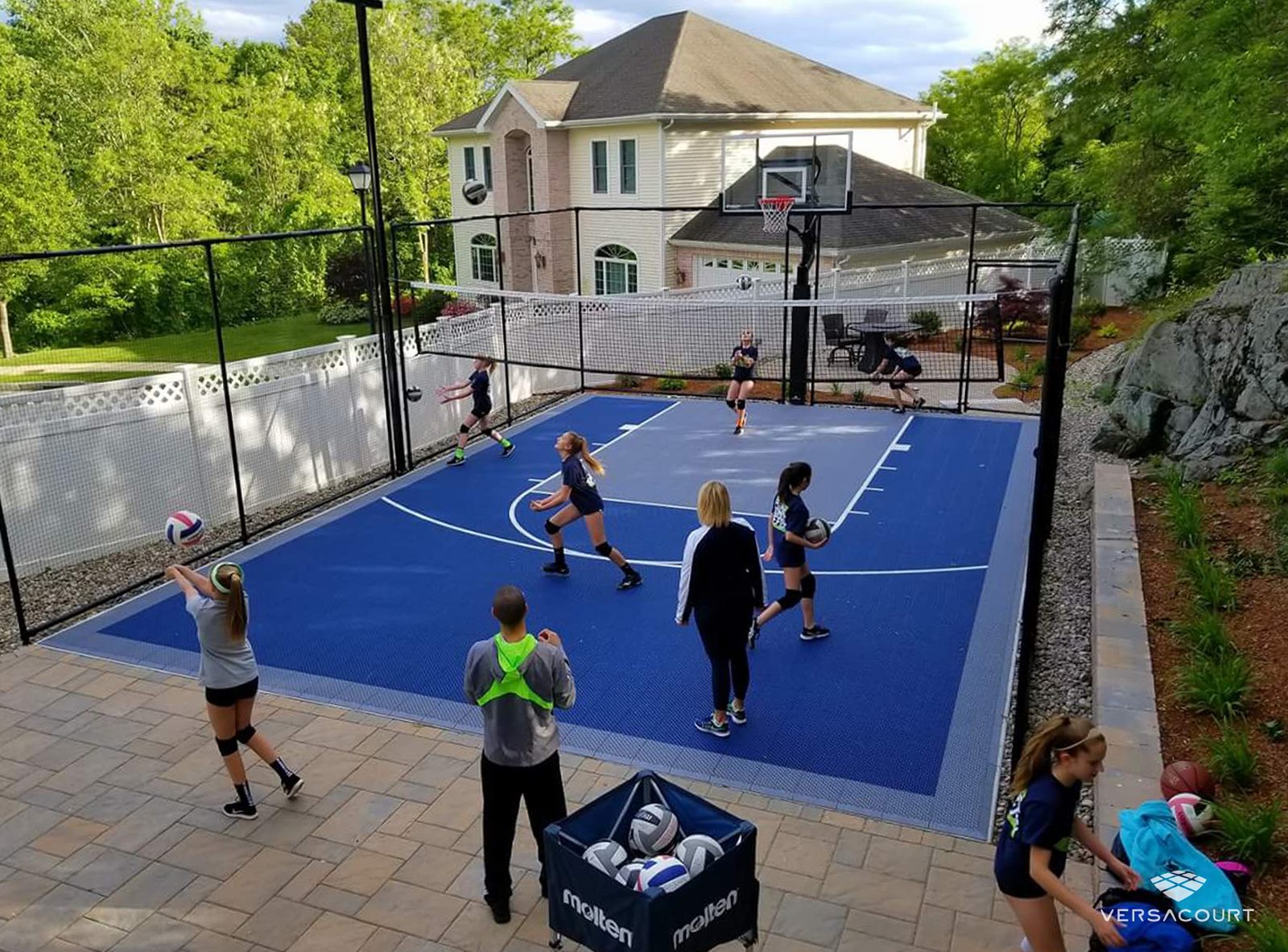 Outdoor volleyball court